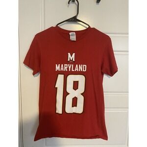 Maryland Terps Shirt Football ‎ Adult Small